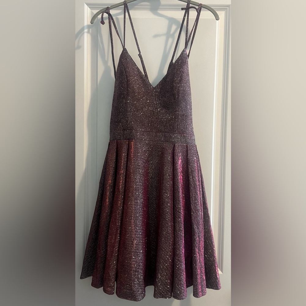 Sparkly Glitter Homecoming Dresses Short Spaghetti Straps Prom Dress Party